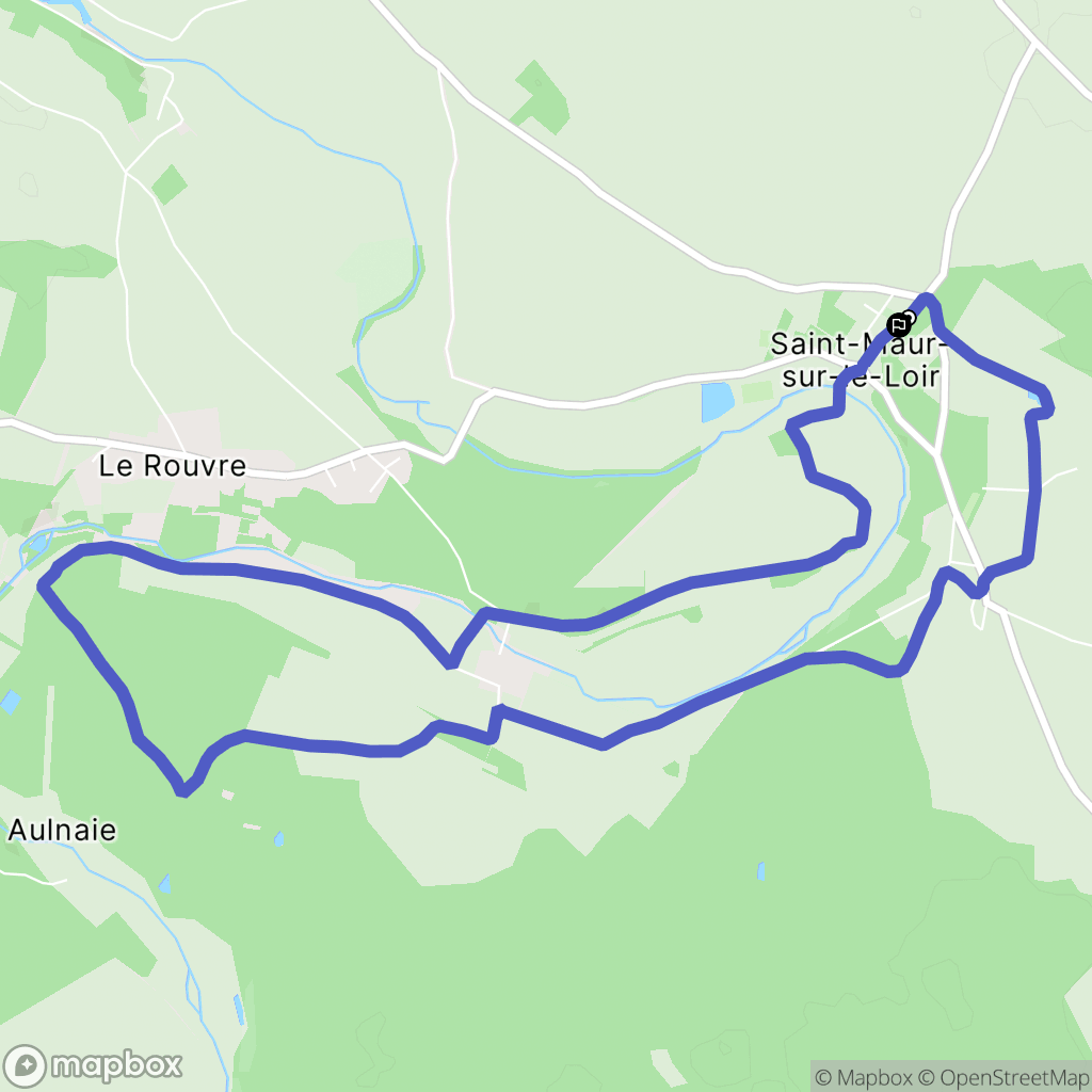 Saint-Maur-sur-le-Loir : carte du parcours de randonnée - France