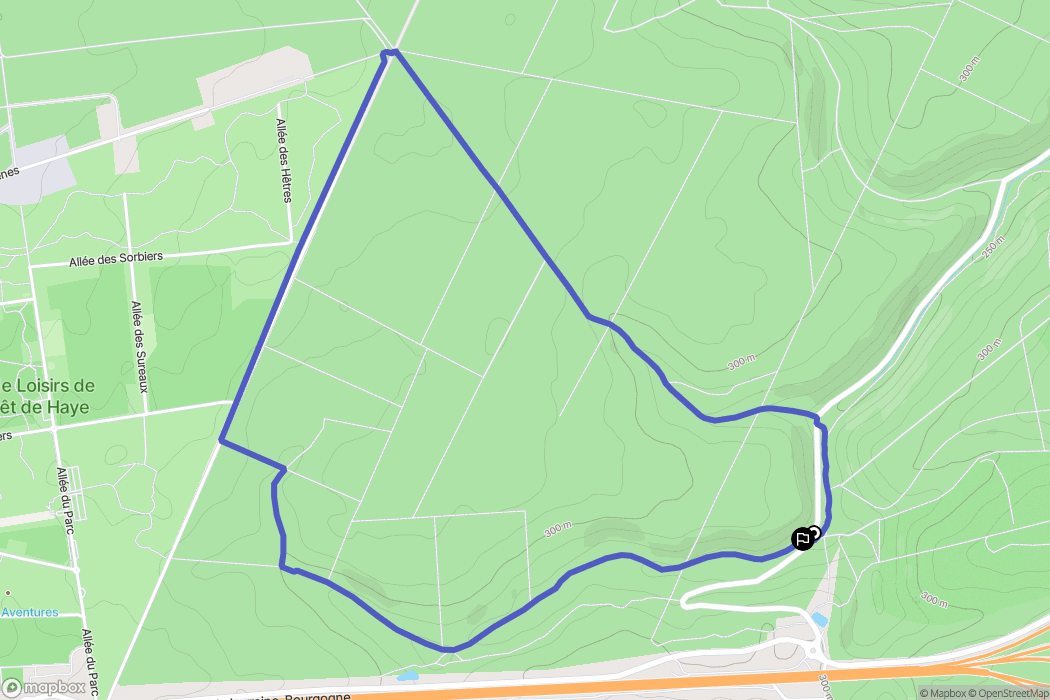 Champigneulles : carte du parcours de randonnée - France