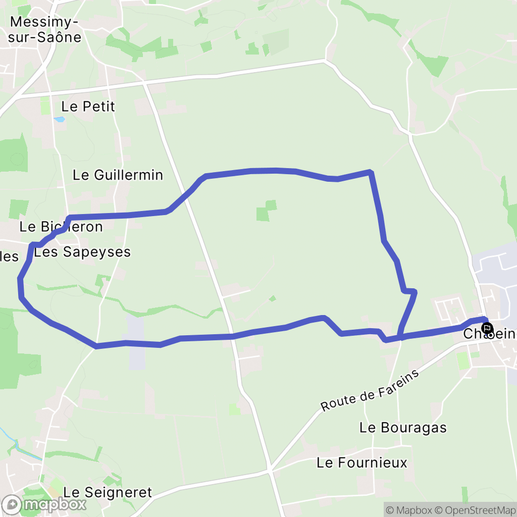 Chaleins : carte du parcours de randonnée - France