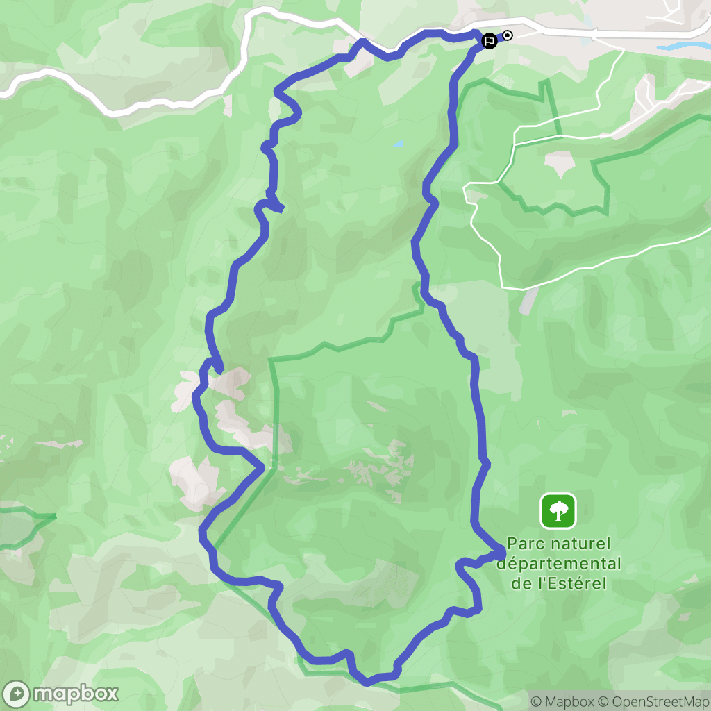 Mandelieu la Napoule : carte du parcours de randonnée - France
