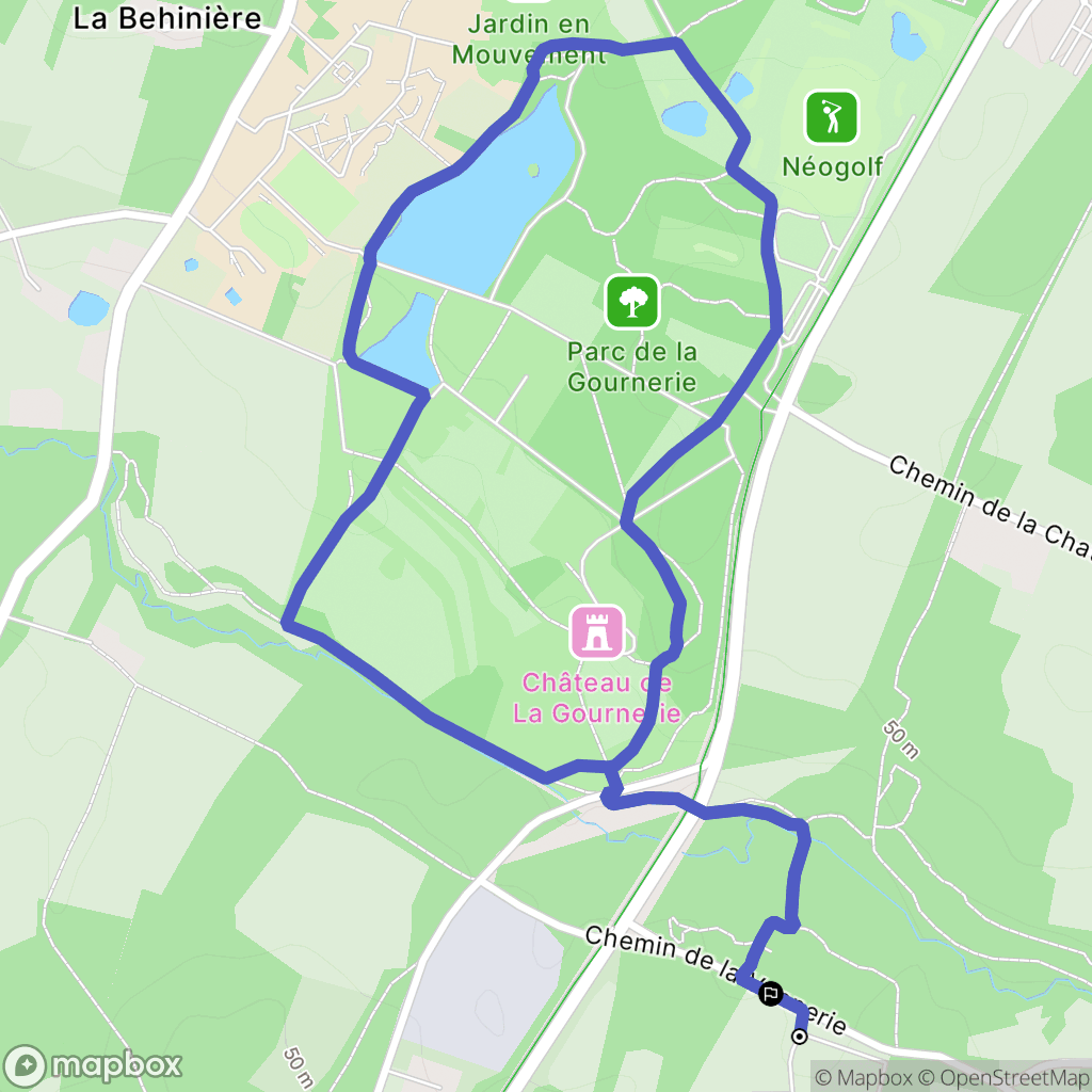 Saint-Herblain : carte du parcours de randonnée - France