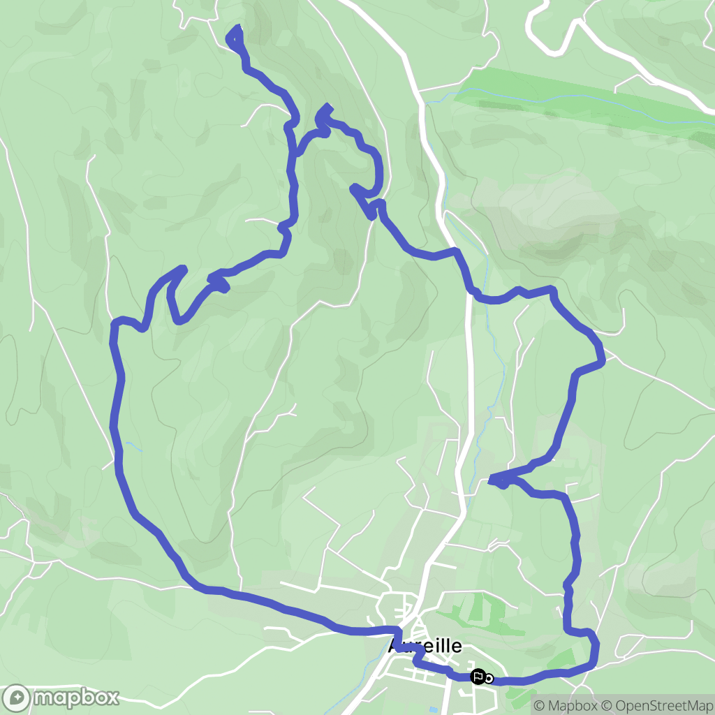 Aureille : carte du parcours de randonnée - France
