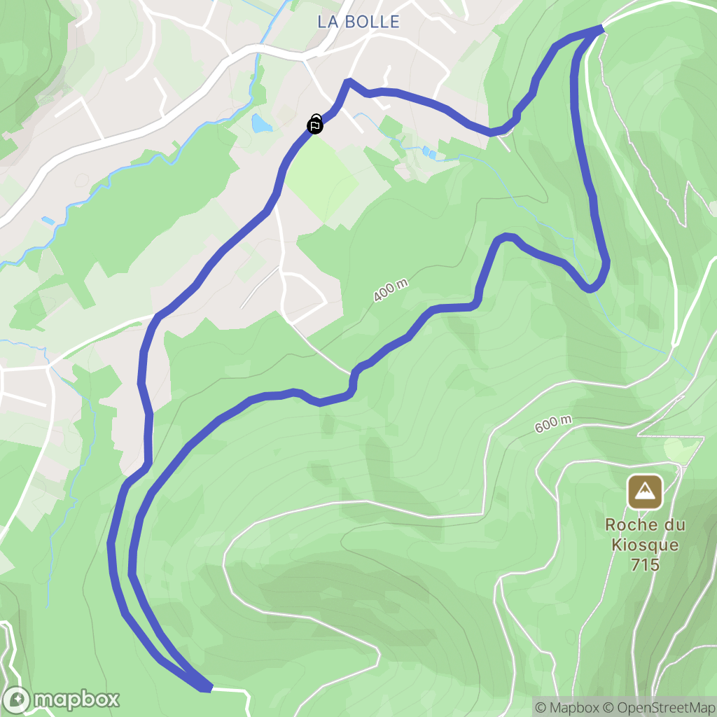 Saint Dié les Vosges : carte du parcours de randonnée - France