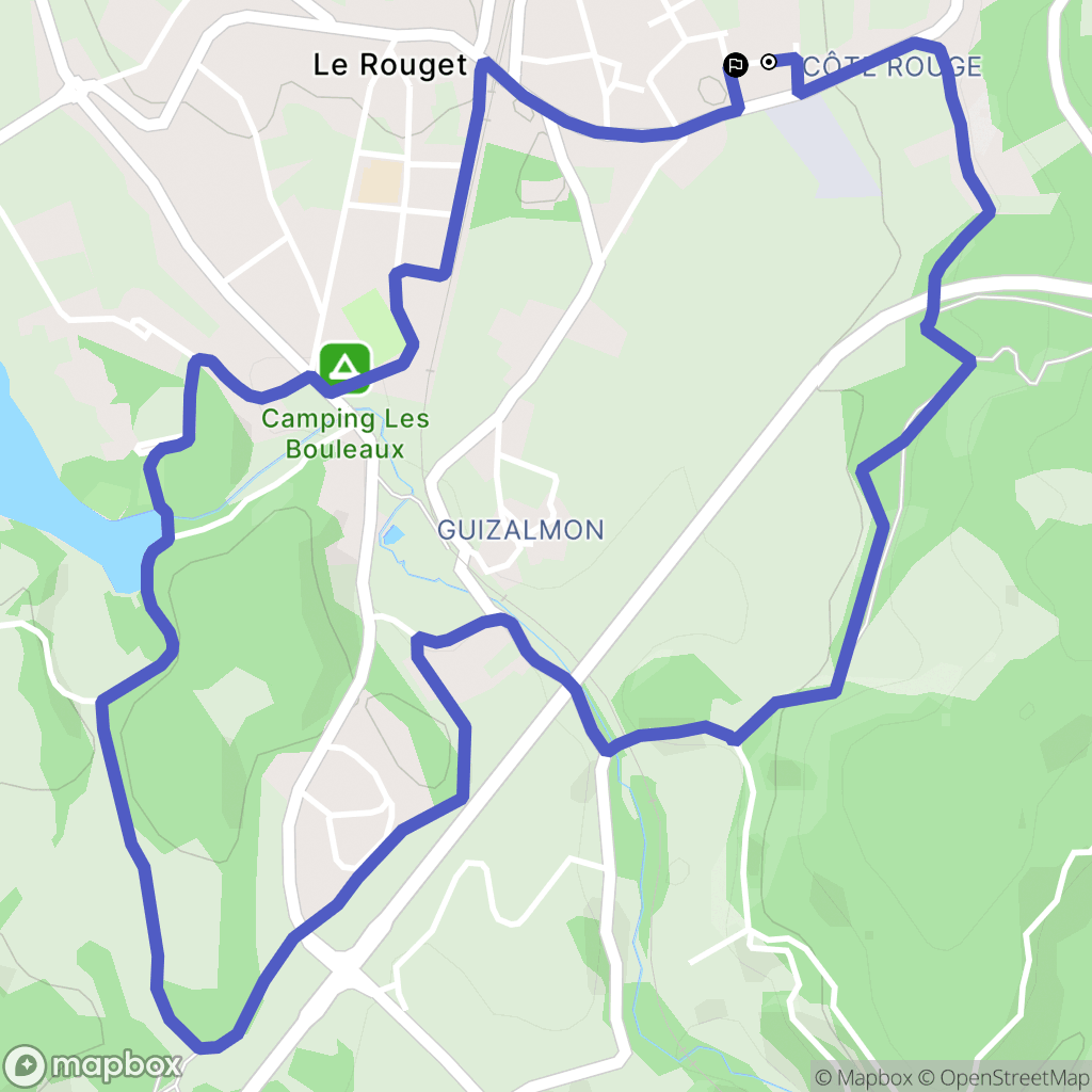 Le Rouget-Pers : carte du parcours de randonnée - France