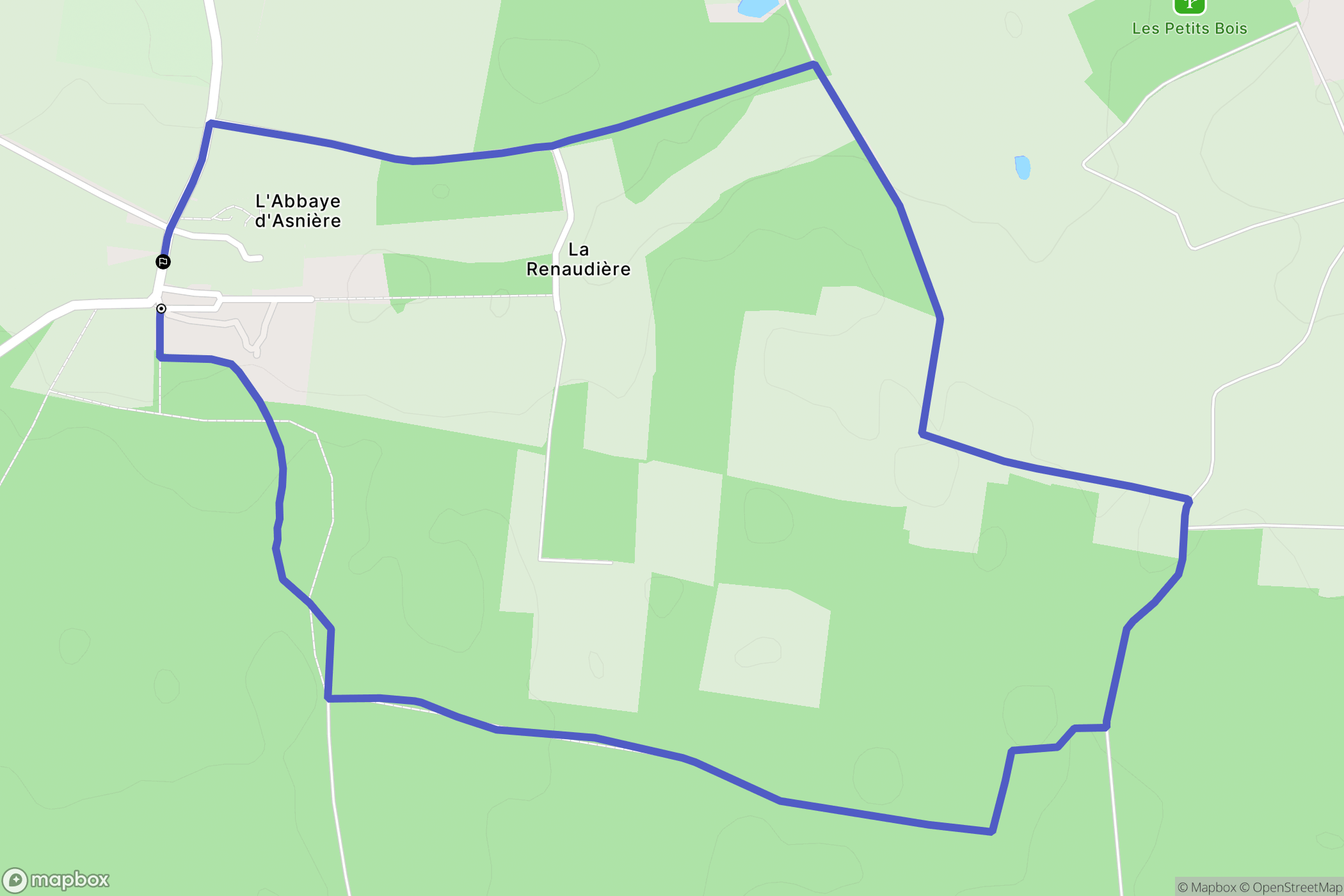 Cizay-la-Madeleine : carte du parcours de randonnée - France