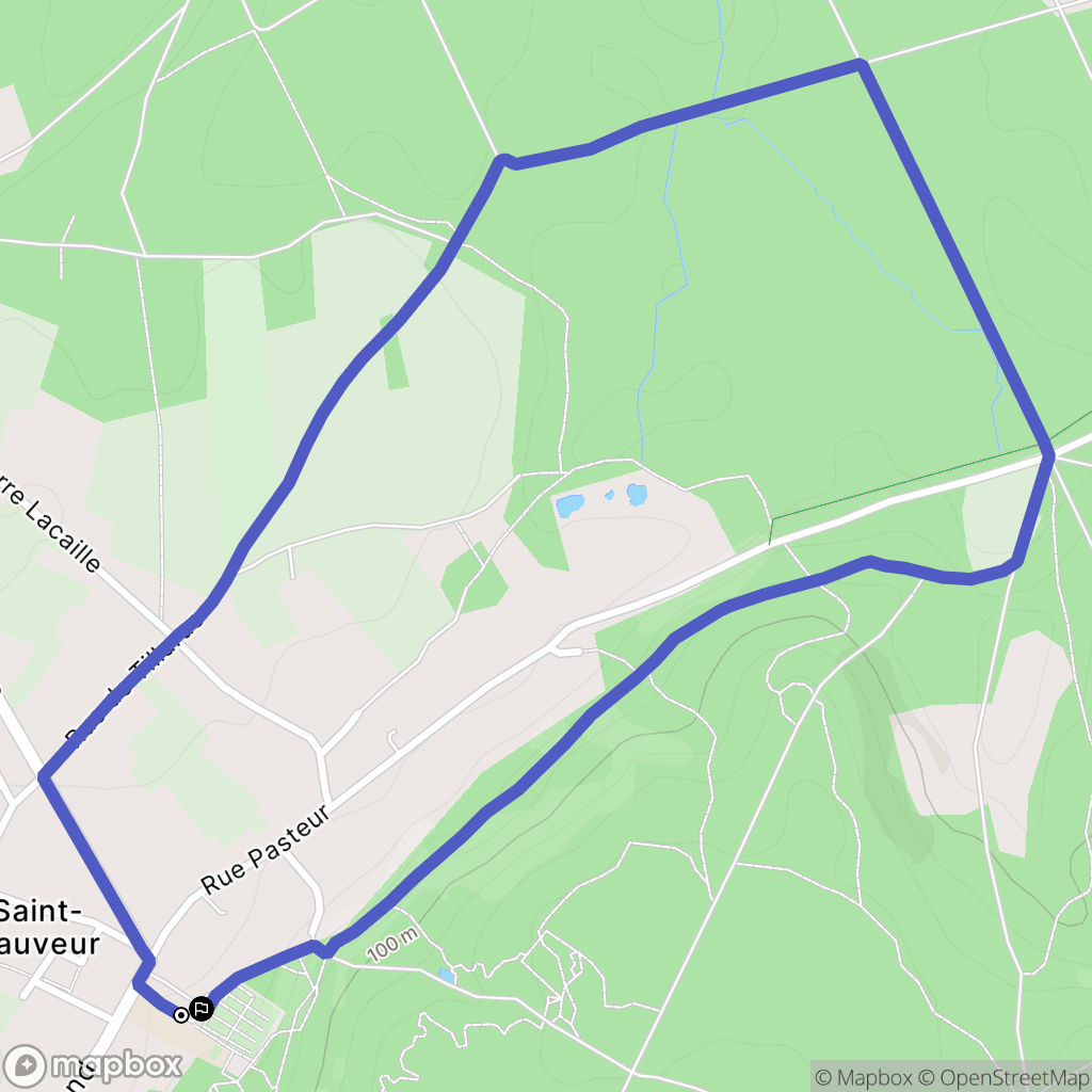 Saint Sauveur : carte du parcours de randonnée - France