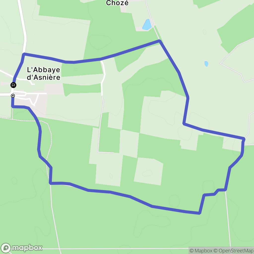 Cizay-la-Madeleine : carte du parcours de randonnée - France