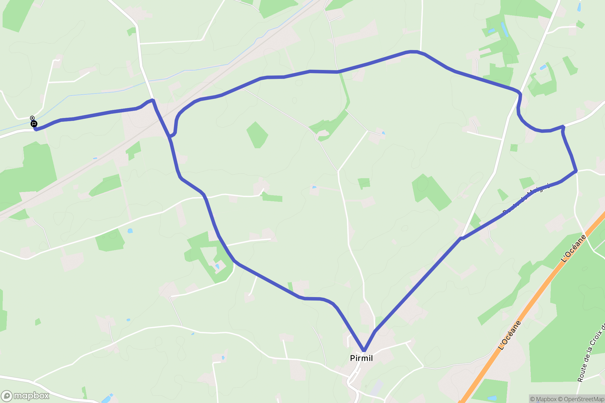 Chantenay-Villedieu : carte du parcours de randonnée - France