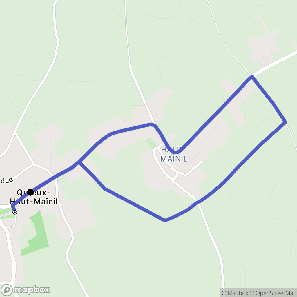Quœux-Haut-Maînil : carte du parcours de randonnée - France