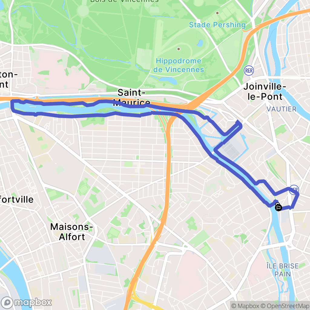 Saint-Maur-des-Fossés : carte du parcours de randonnée - France