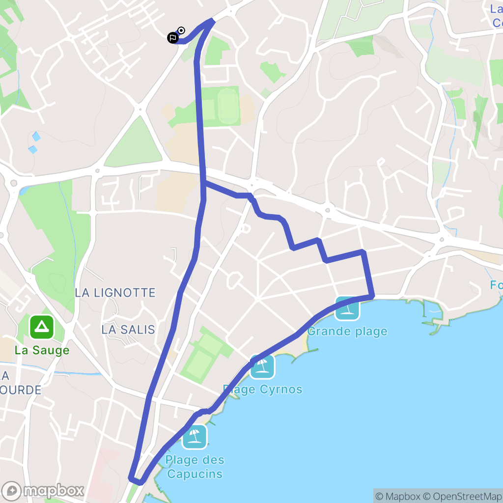 La Ciotat : carte du parcours de randonnée - France