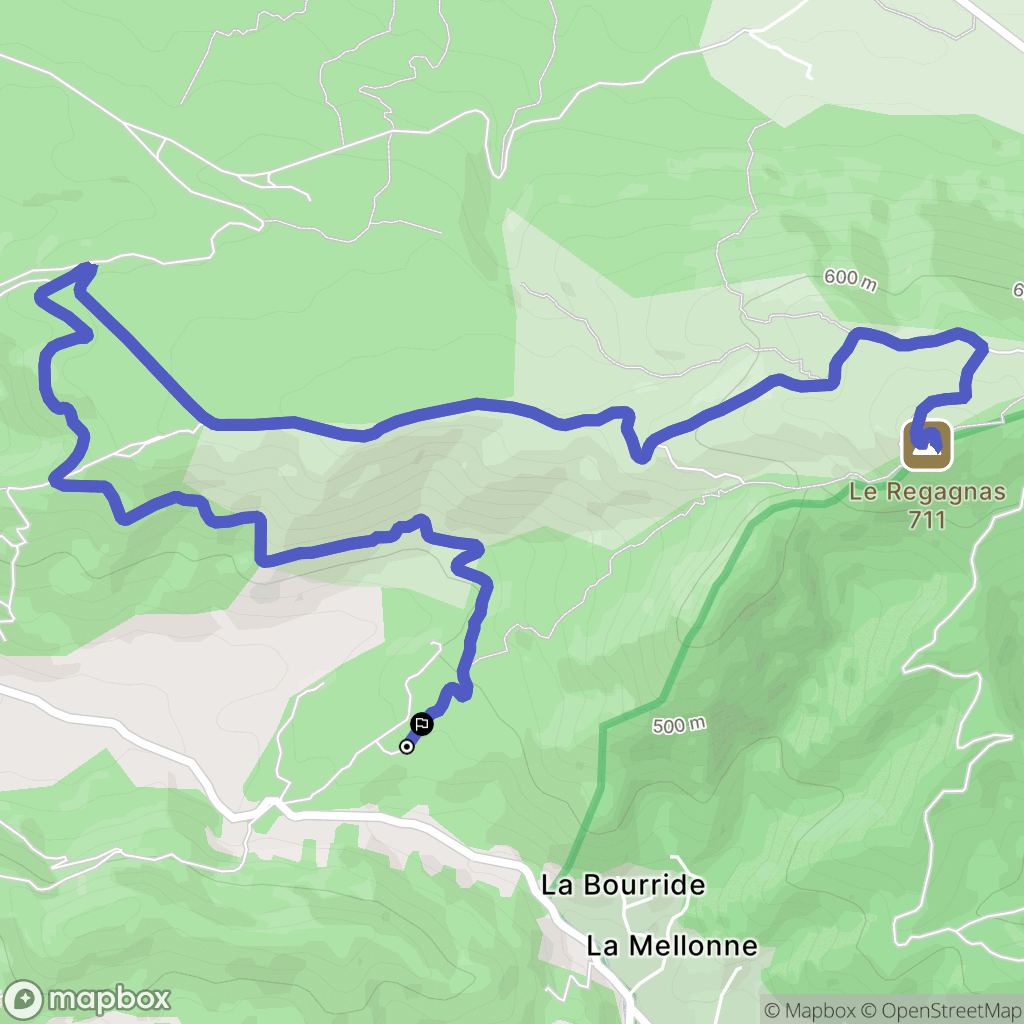 La Bouilladisse : carte du parcours de randonnée - France