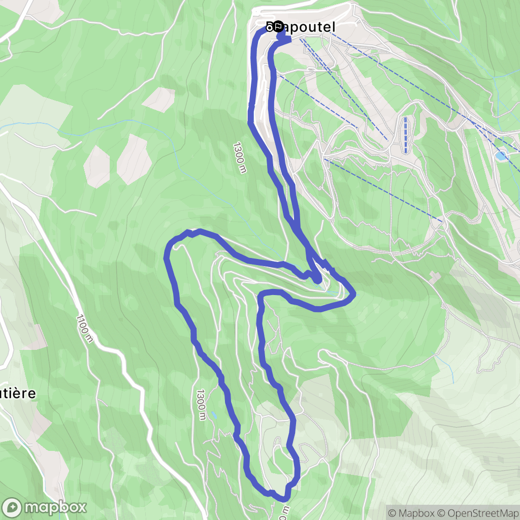 Les Adrets : carte du parcours de randonnée - France