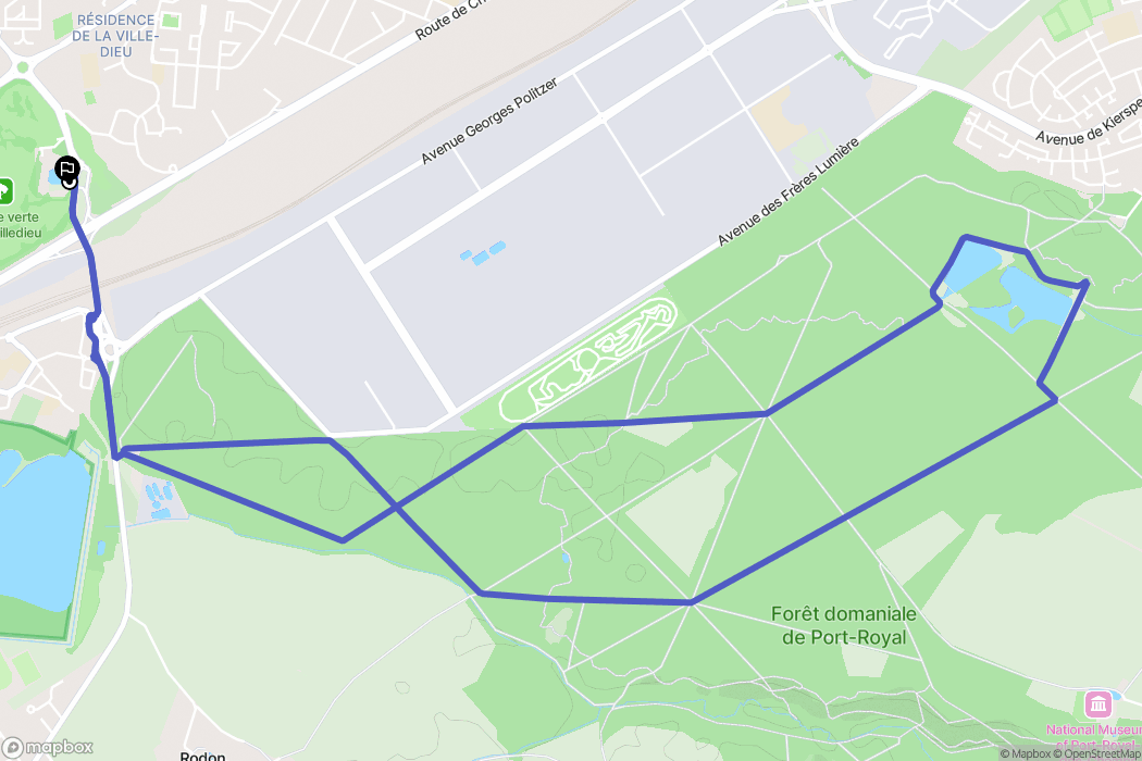 Élancourt : carte du parcours de randonnée - France