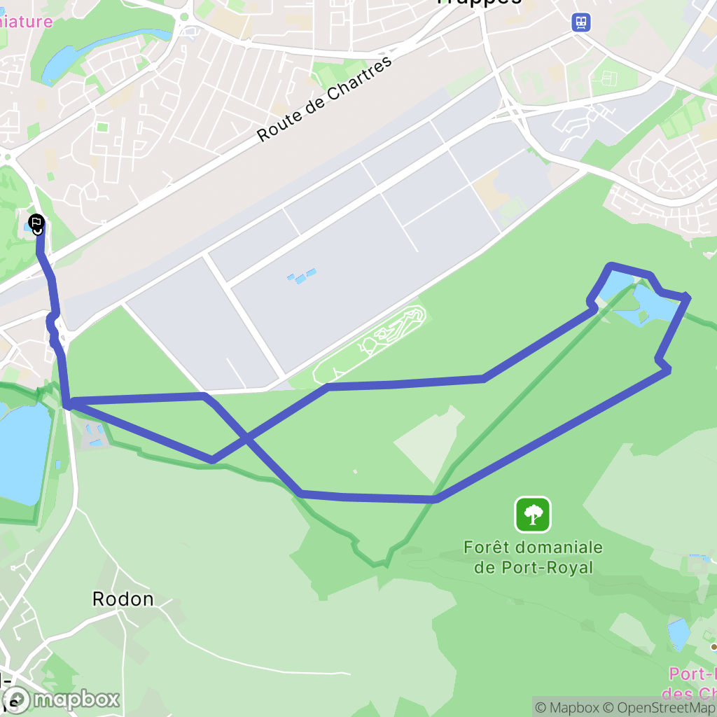 Élancourt : carte du parcours de randonnée - France