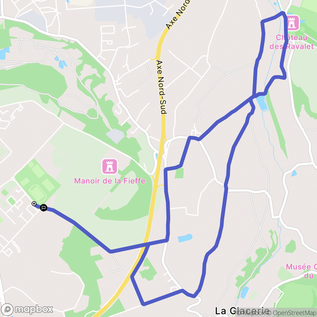 La Glacerie : carte du parcours de randonnée - France