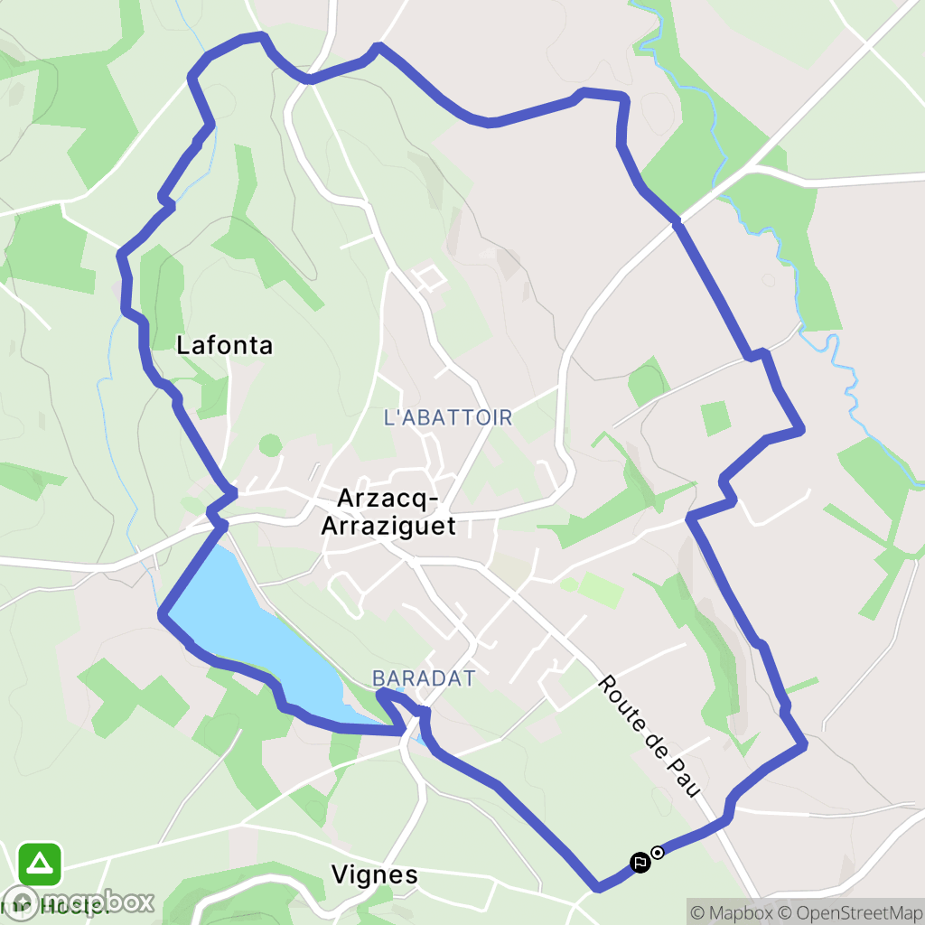 Vignes : carte du parcours de randonnée - France