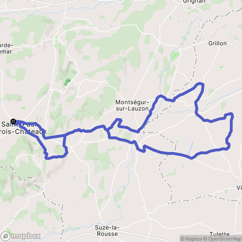Saint-Paul-Trois-Châteaux : carte du parcours de randonnée - France