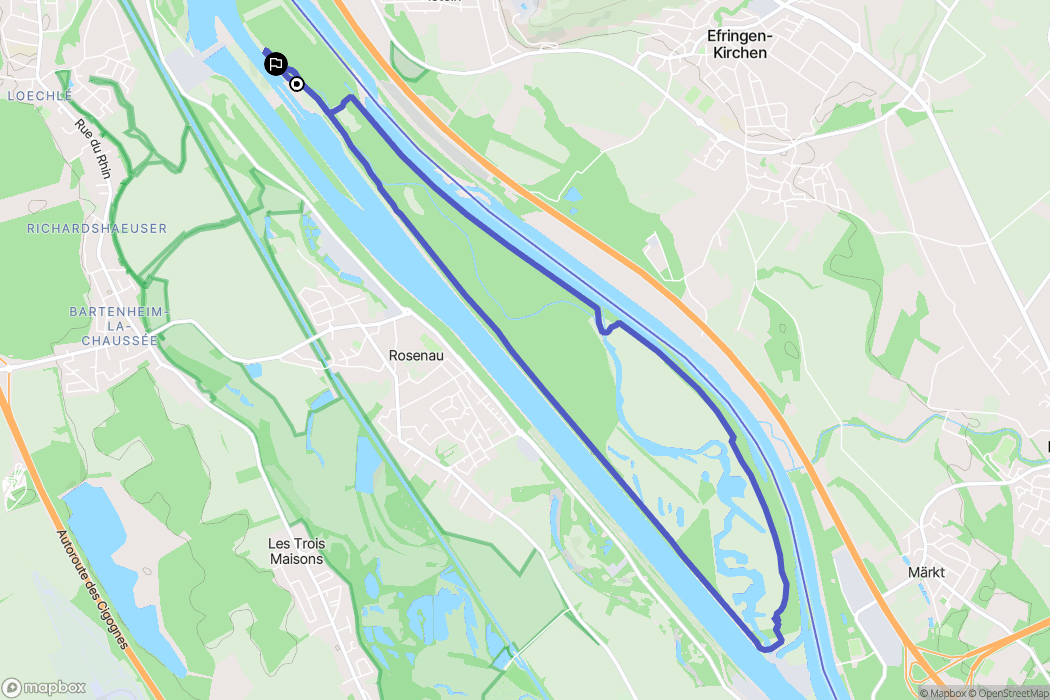 Rosenau : carte du parcours de randonnée - France
