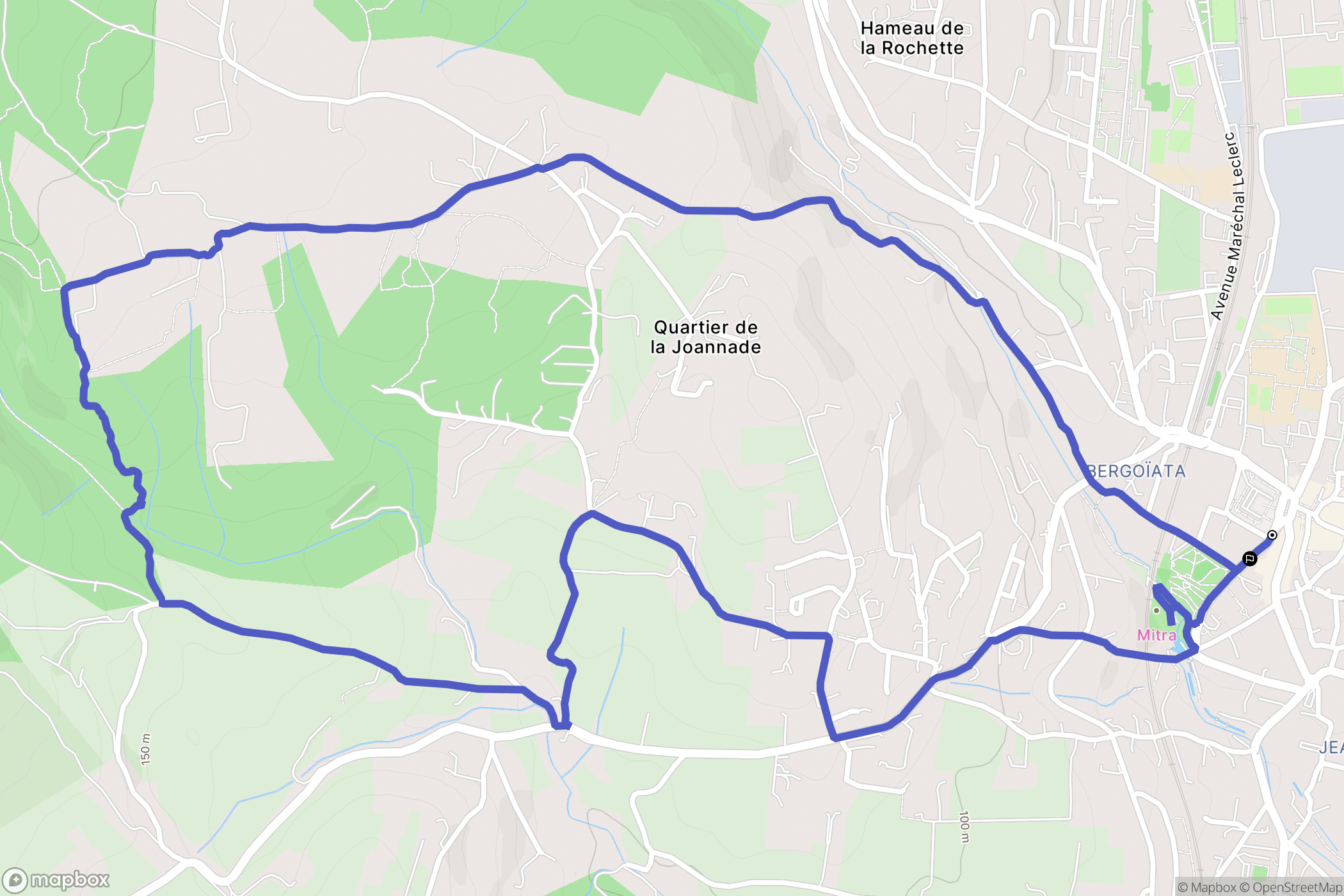 Bourg-Saint-Andéol : carte du parcours de randonnée - France