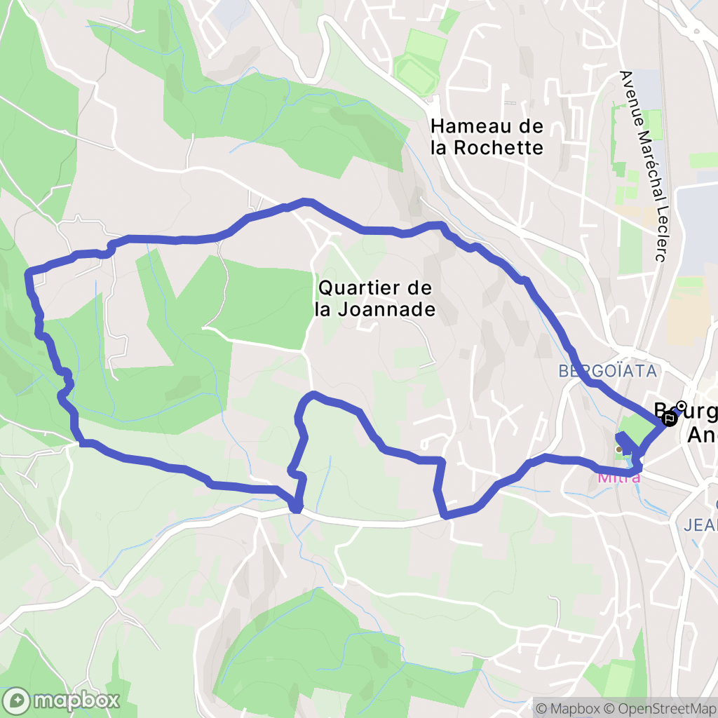 Bourg-Saint-Andéol : carte du parcours de randonnée - France