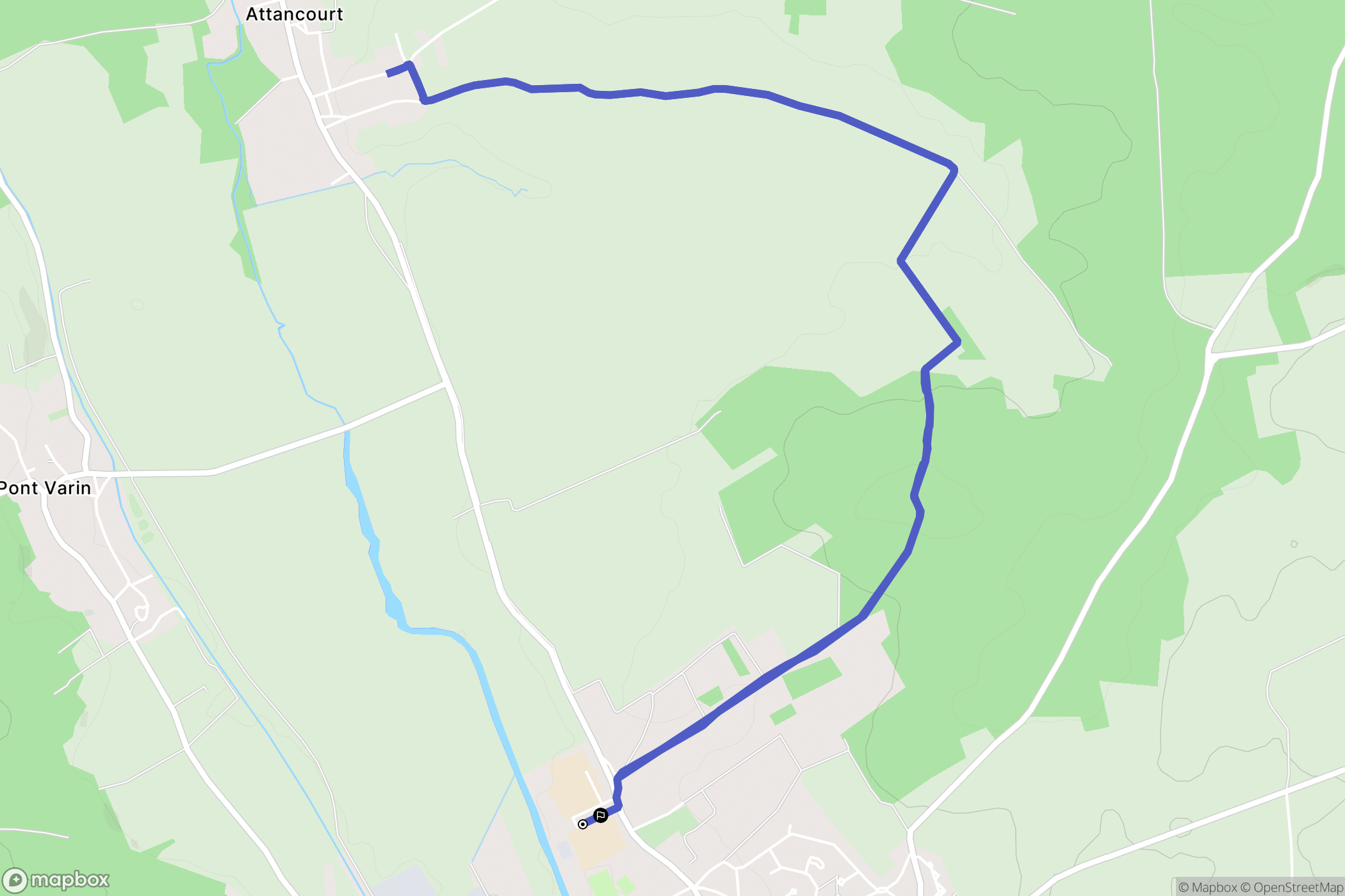 Wassy : carte du parcours de randonnée - France