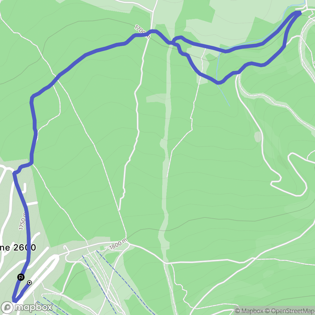 Eyne : carte du parcours de randonnée - France