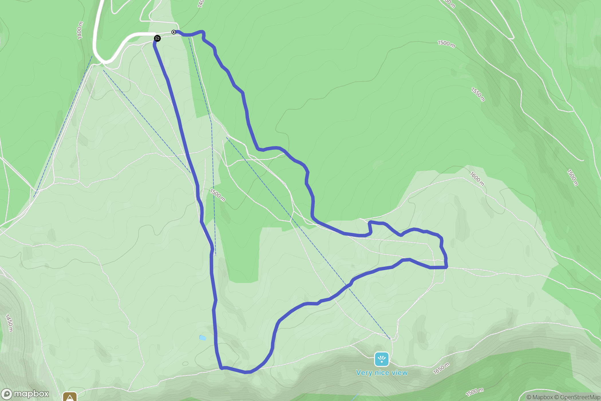 Col du rousset : carte du parcours de randonnée - France