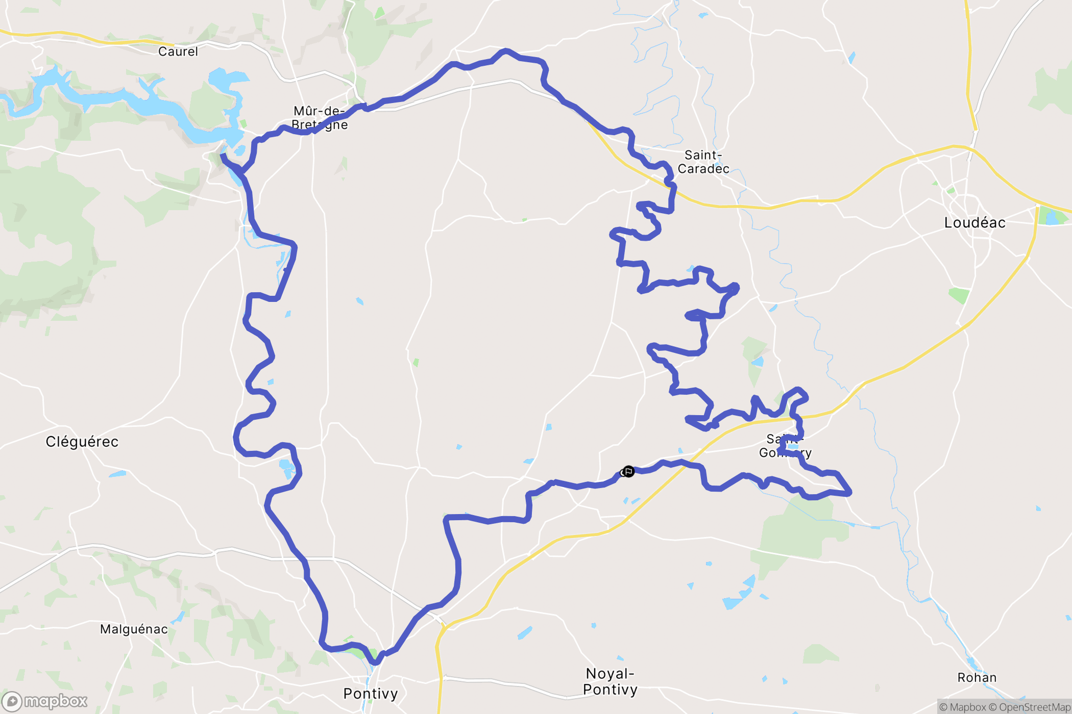 Saint-Gérand-Croixanvec : carte du parcours de randonnée - France