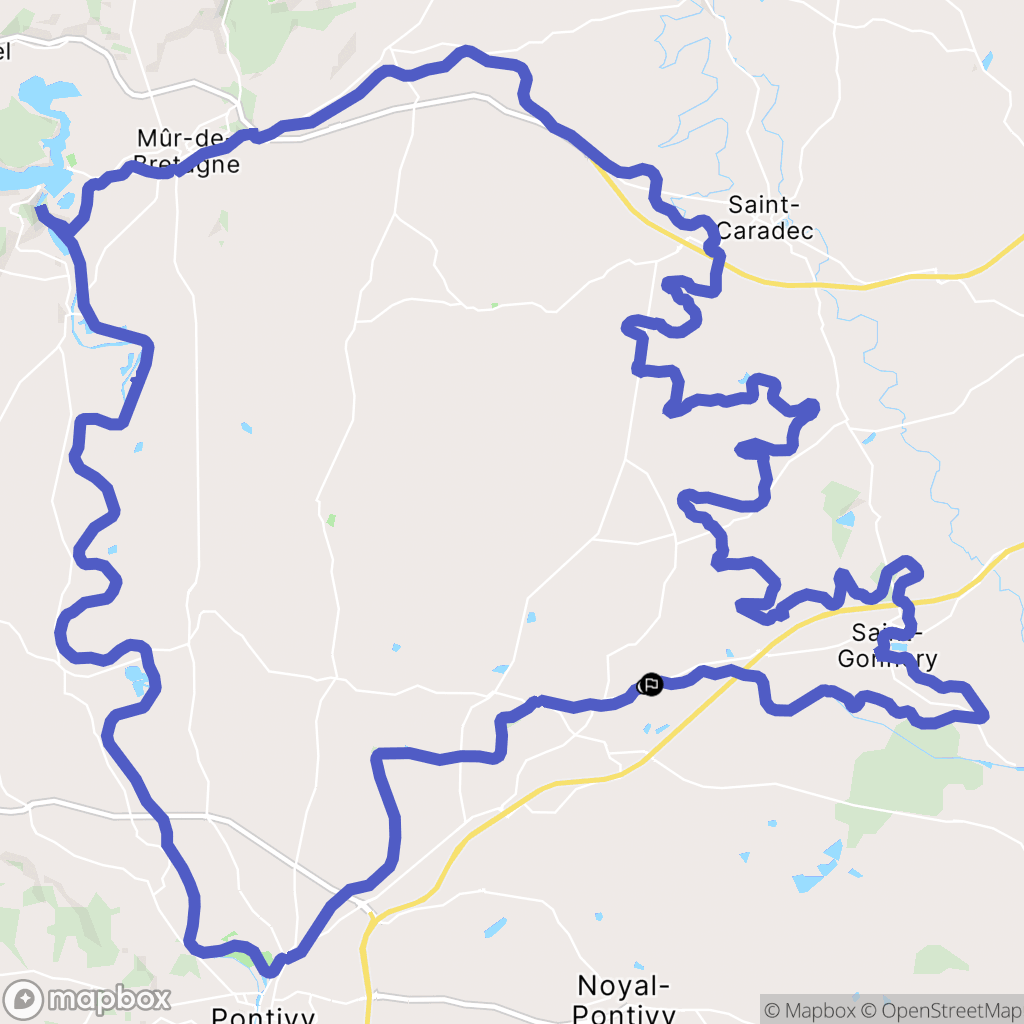 Saint-Gérand-Croixanvec : carte du parcours de randonnée - France