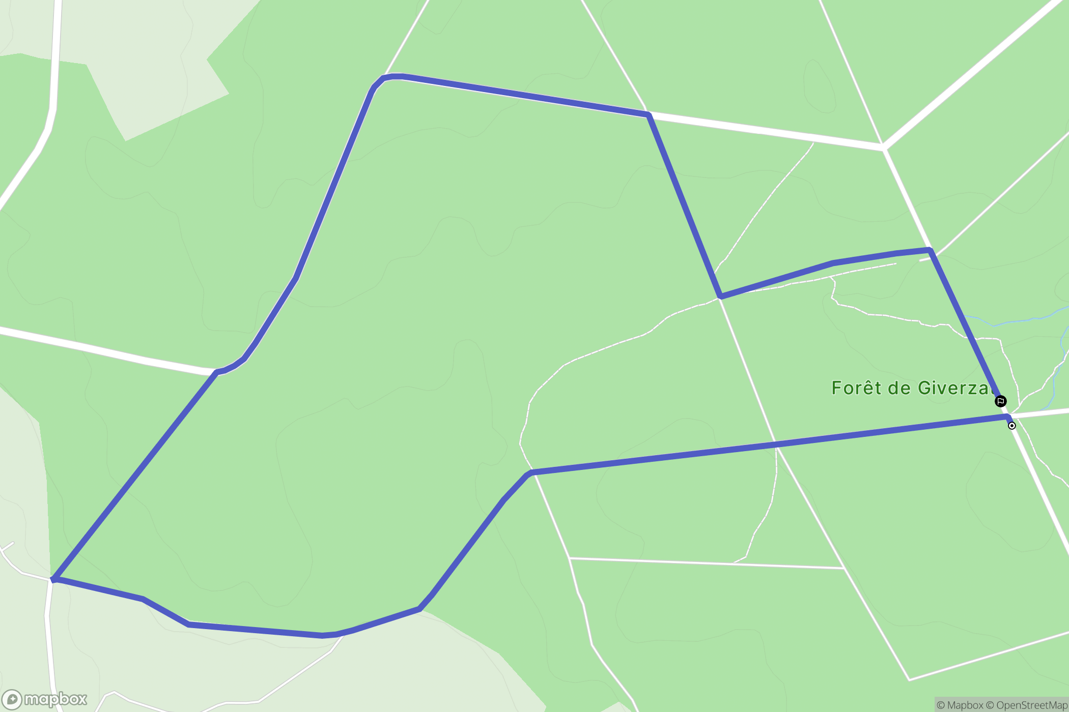 Deneuille-lès-Chantelle : carte du parcours de randonnée - France
