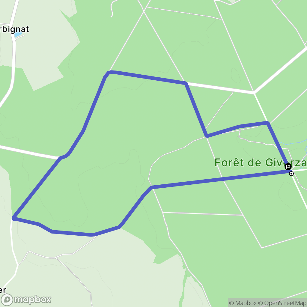 Deneuille-lès-Chantelle : carte du parcours de randonnée - France