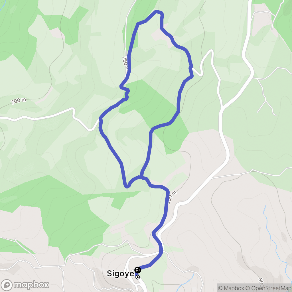 Sigoyer : carte du parcours de randonnée - France
