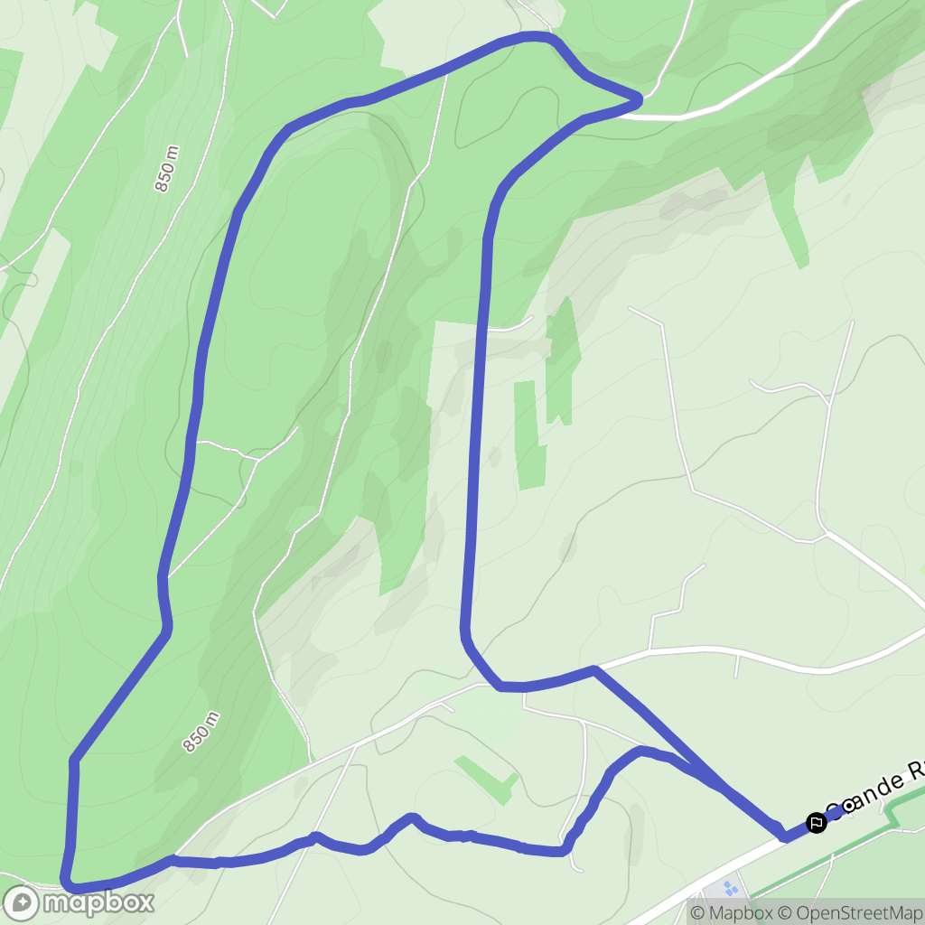Arc-sous-Cicon : carte du parcours de randonnée - France