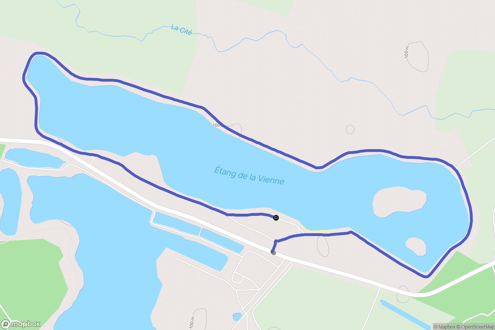 Saint-Genou : carte du parcours de randonnée - France