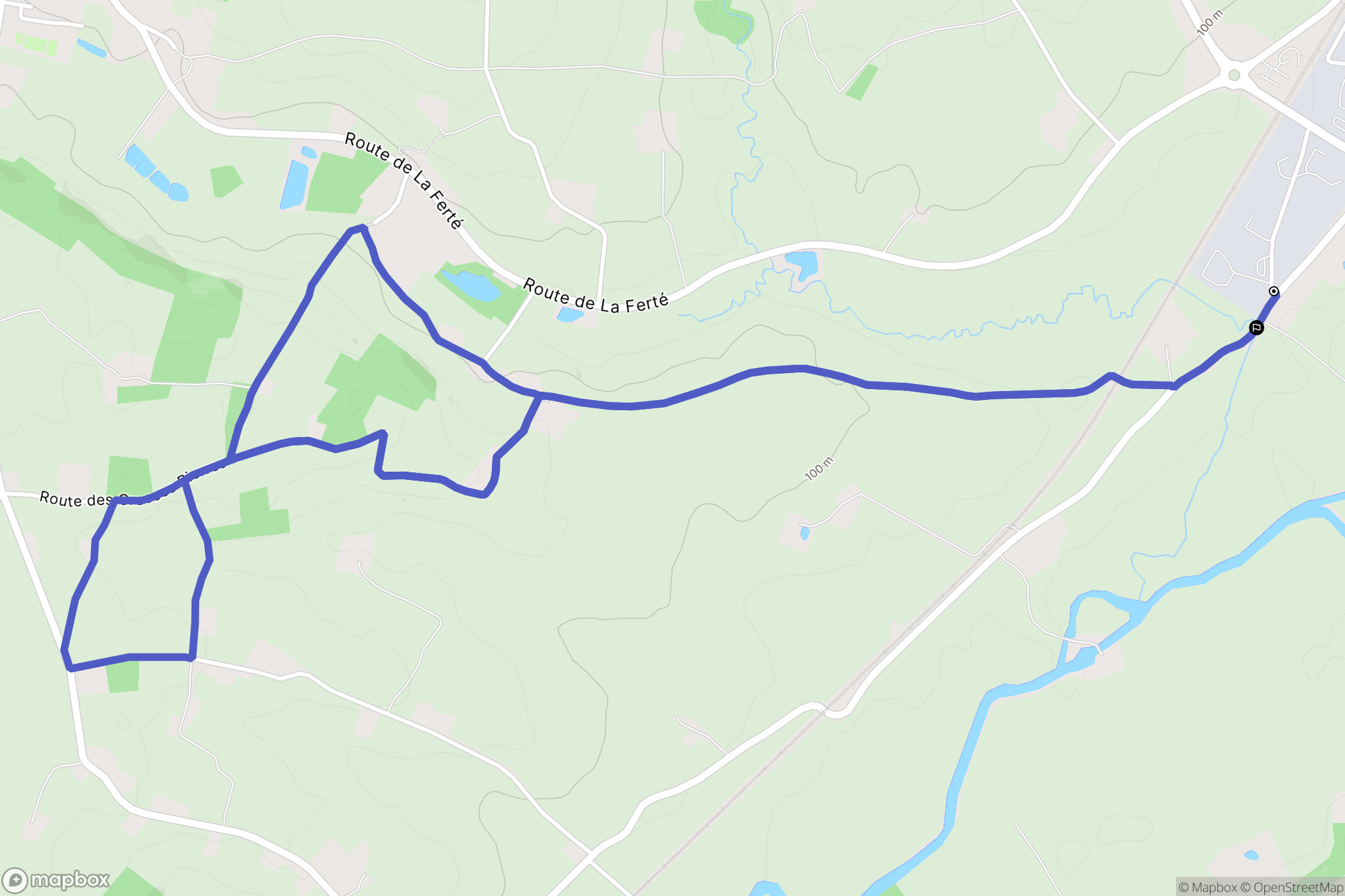 La Ferté-Bernard : carte du parcours de randonnée - France