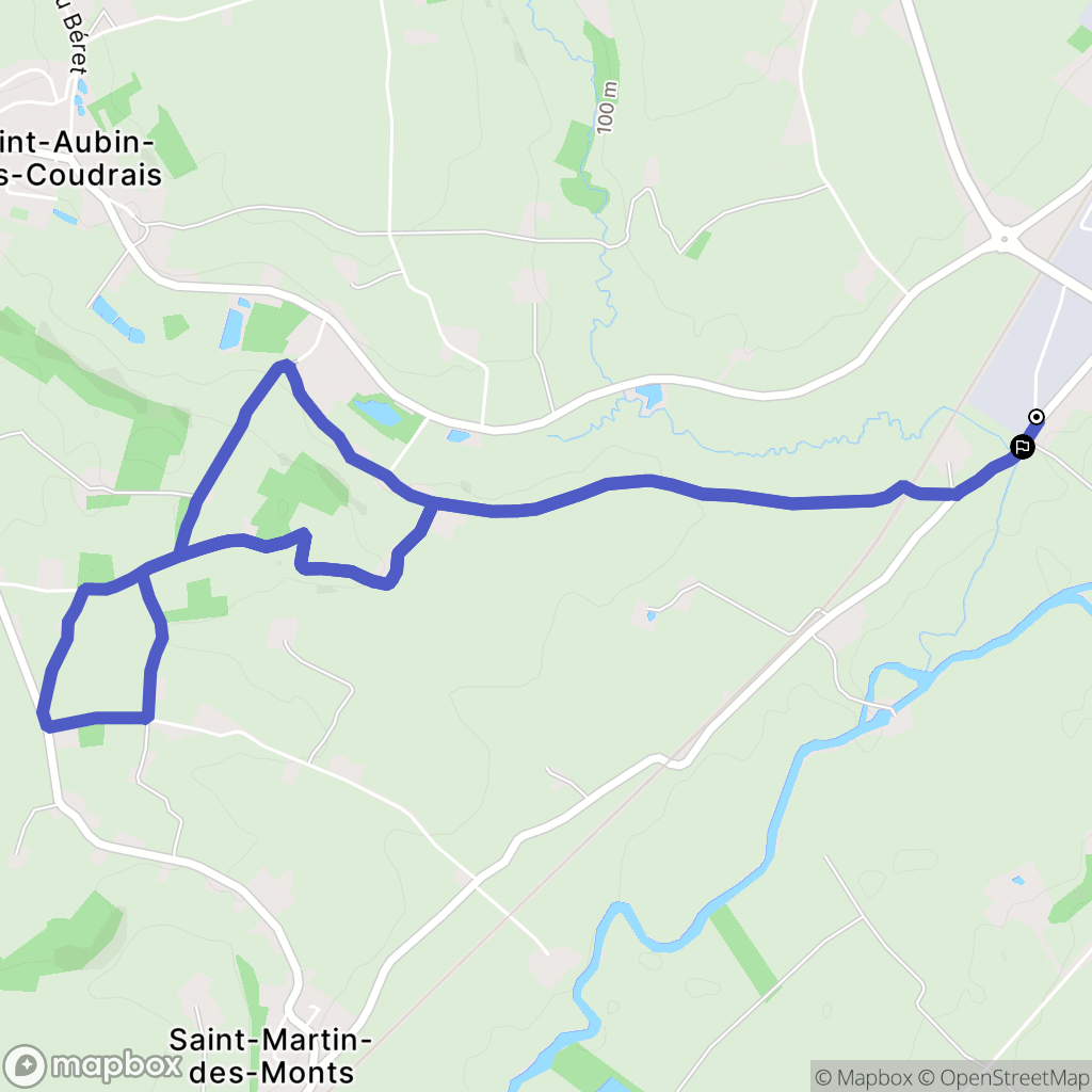 La Ferté-Bernard : carte du parcours de randonnée - France