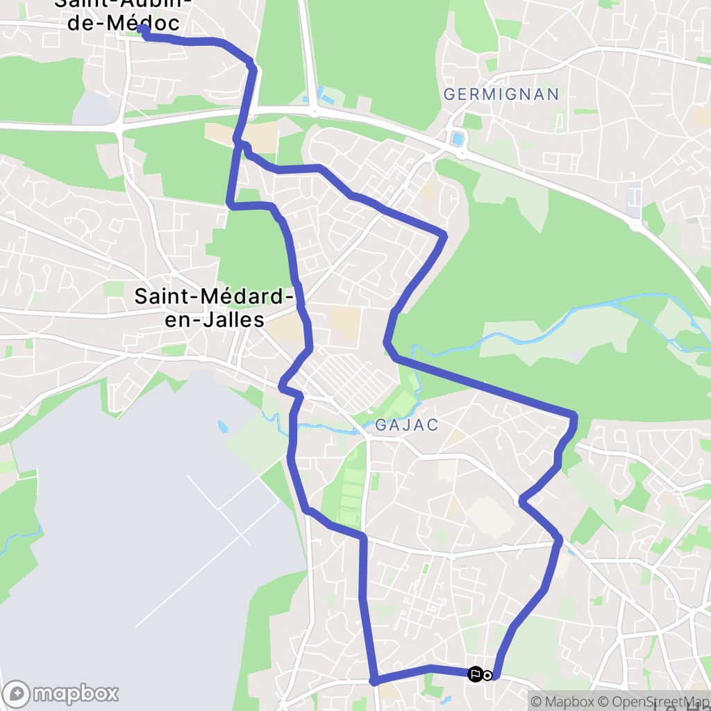 Saint-Médard-en-Jalles : carte du parcours de randonnée - France