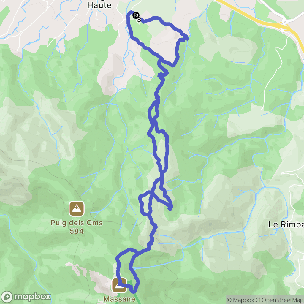 Argelès-sur-Mer : carte du parcours de randonnée - France