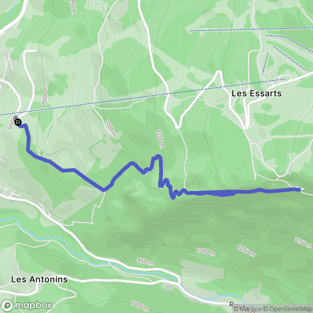 Saint-Pierre-de-Chartreuse : carte du parcours de randonnée - France