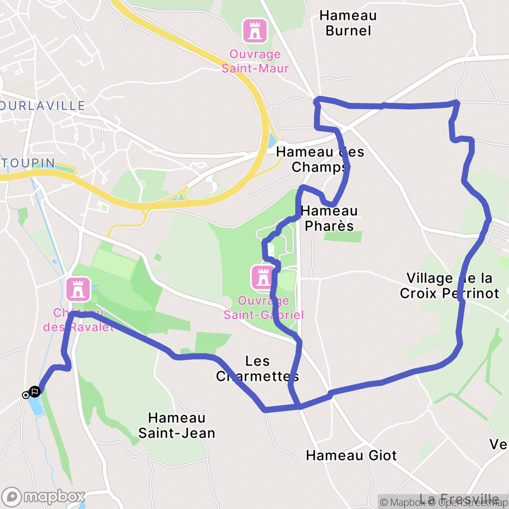 Cherbourg-en-Cotentin : carte du parcours de randonnée - France