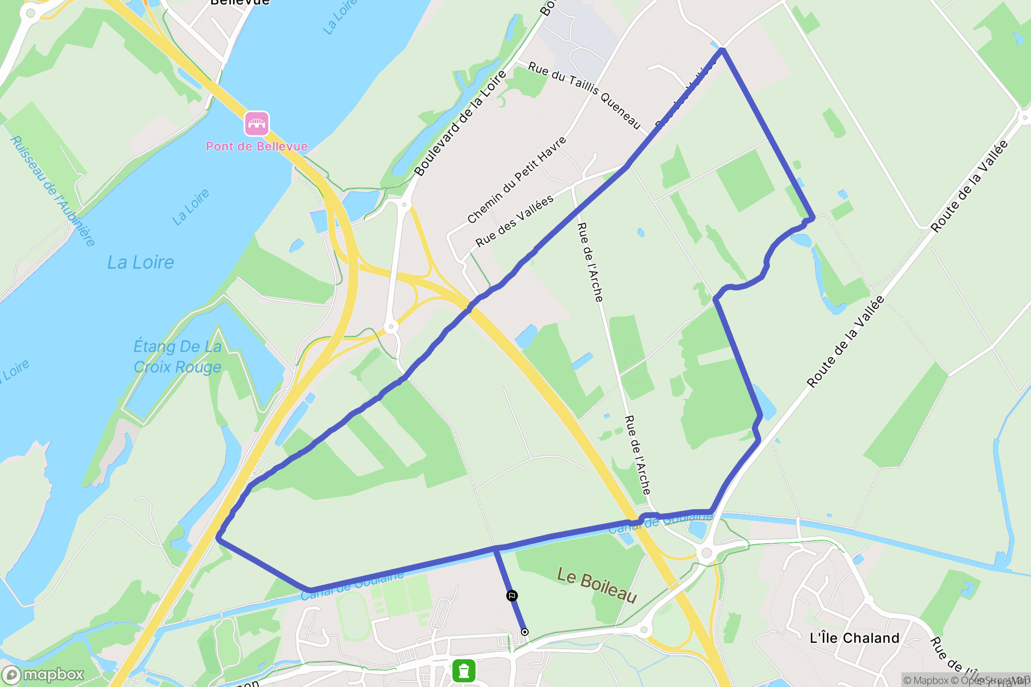 Basse-Goulaine : carte du parcours de randonnée - France