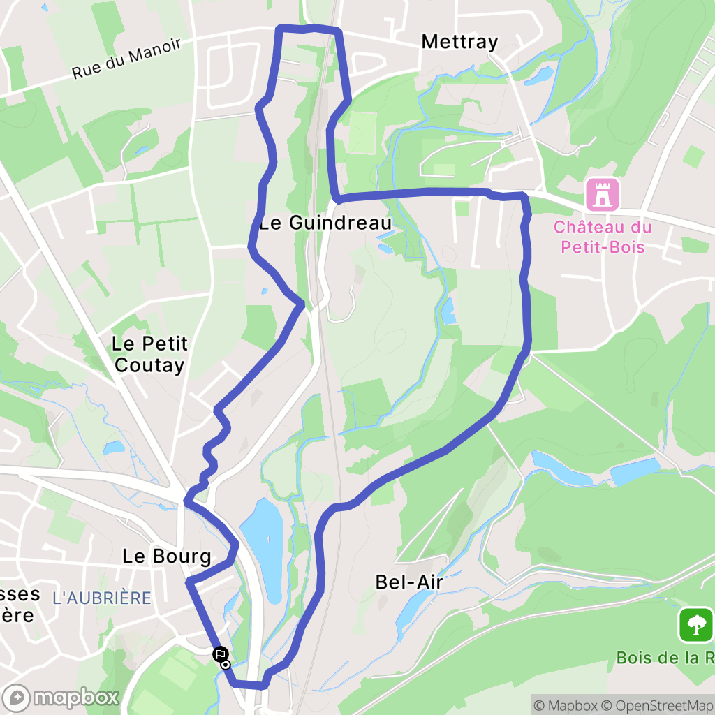La Membrolle-sur-Choisille : carte du parcours de randonnée - France