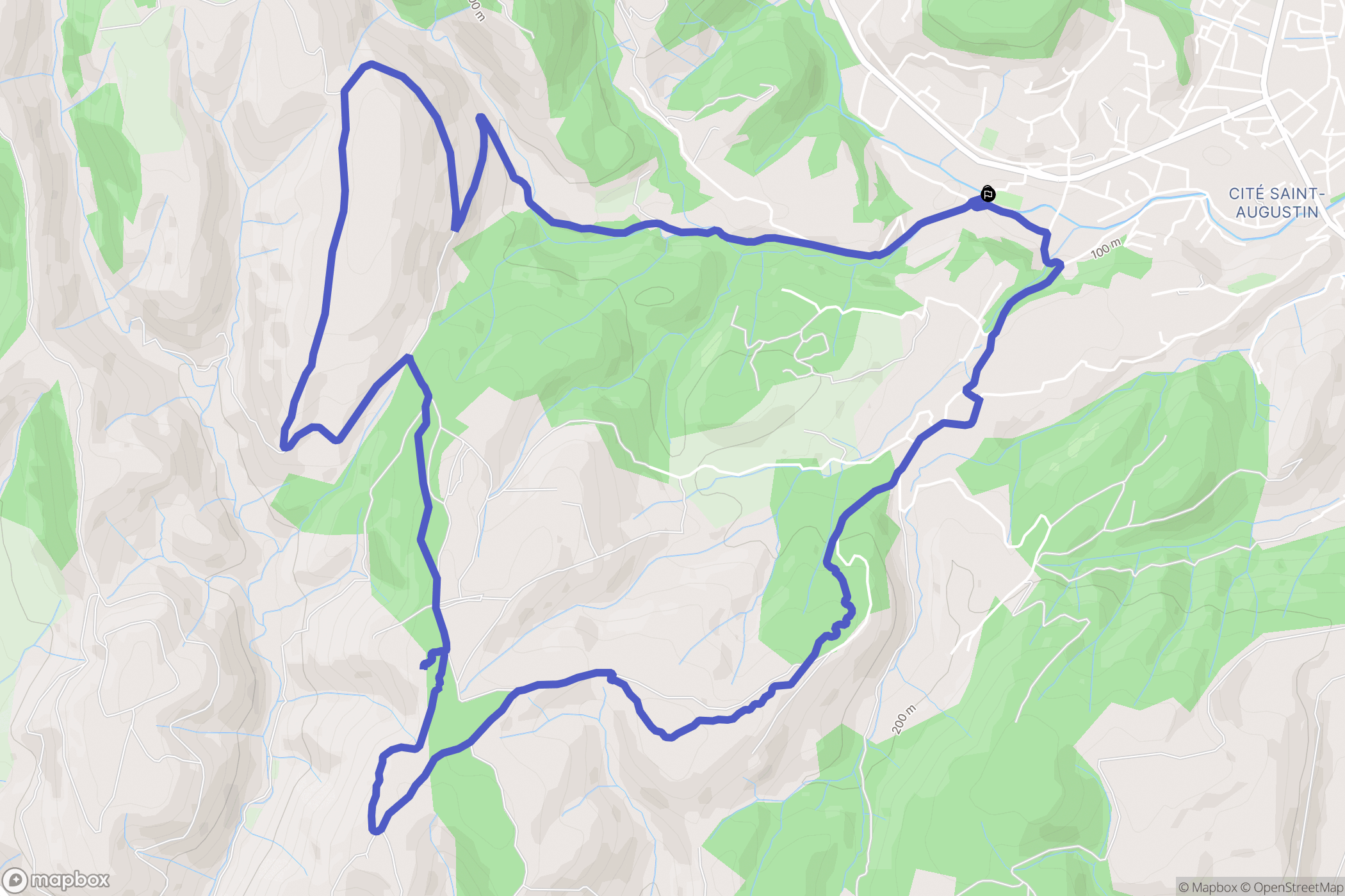 Le Teil : carte du parcours de randonnée - France