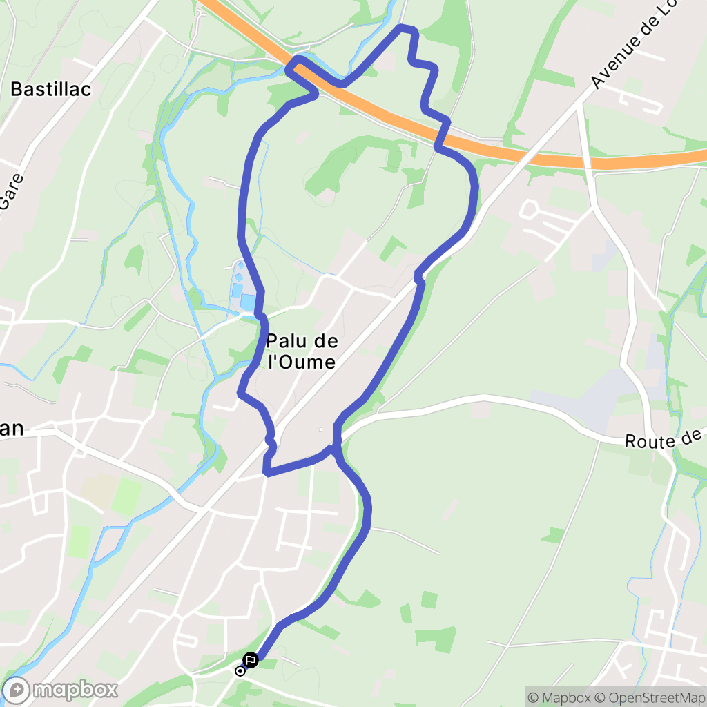 Juillan : carte du parcours de randonnée - France