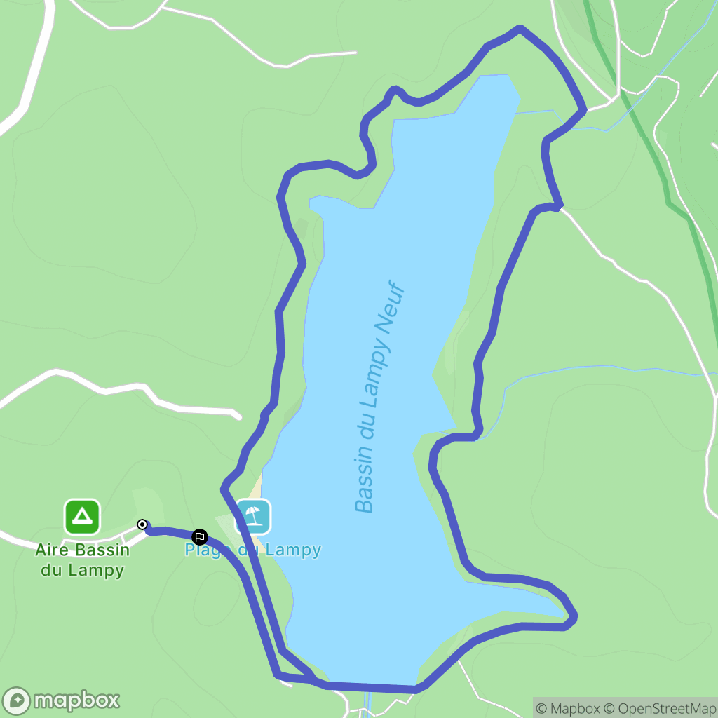 Saissac : carte du parcours de randonnée - France