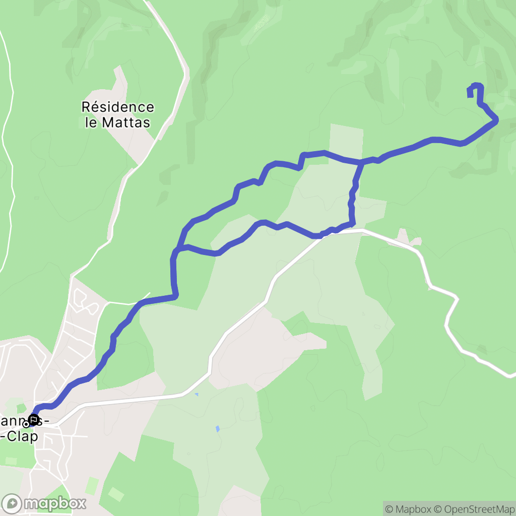 Méjannes-le-Clap : carte du parcours de randonnée - France