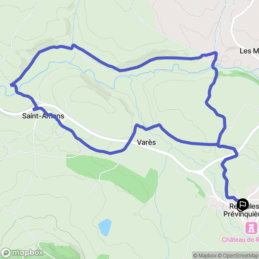 Sévérac-d'Aveyron : carte du parcours de randonnée - France