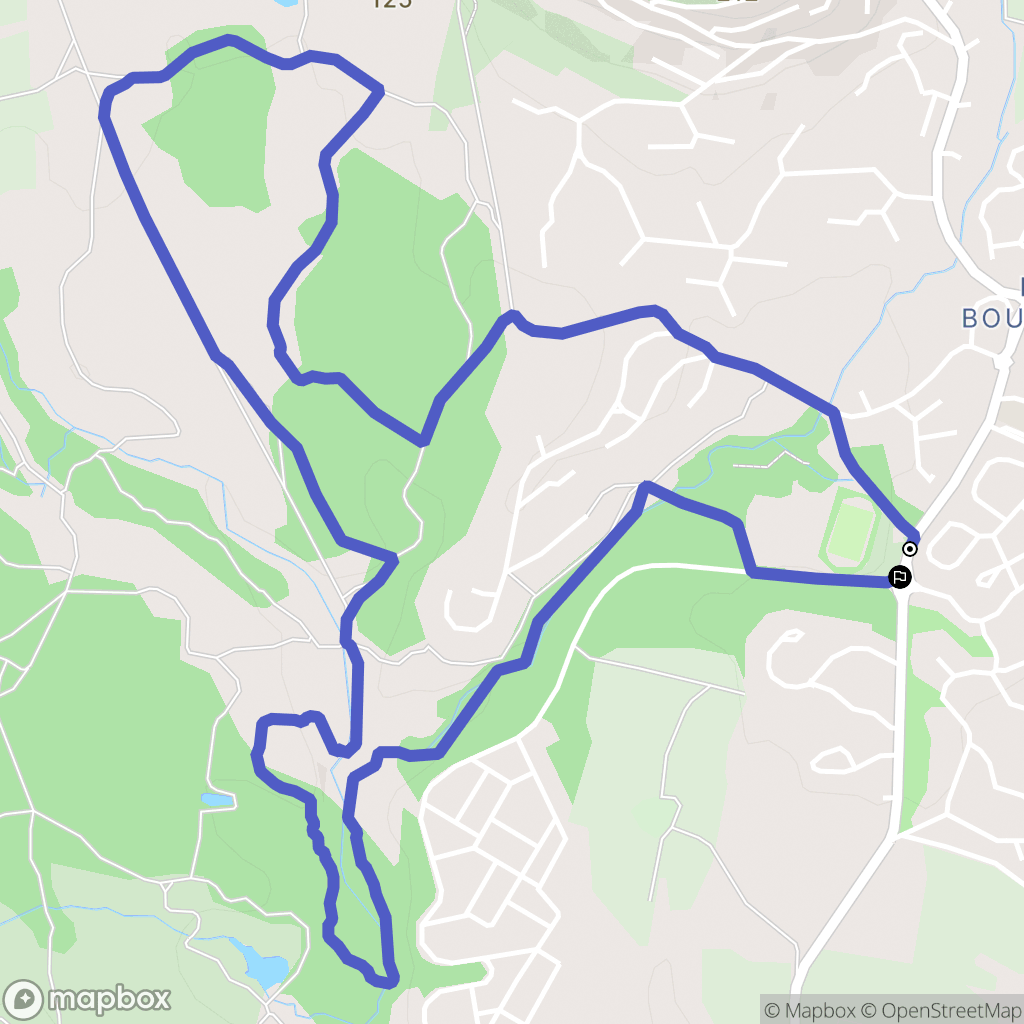 Roquebrune-sur-Argens : carte du parcours de randonnée - France