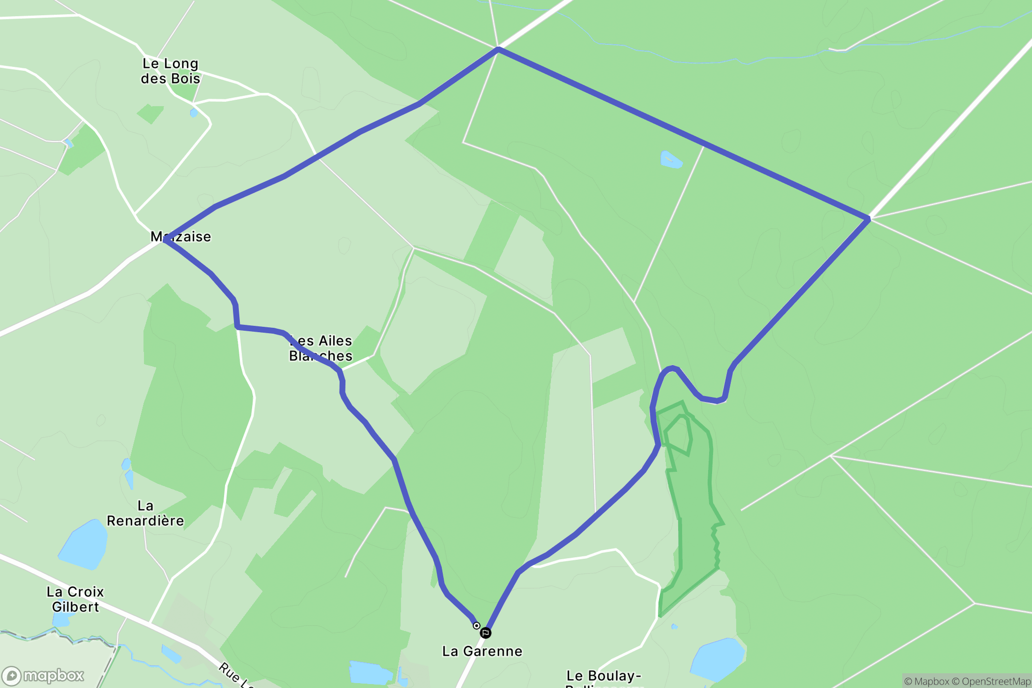 Manou : carte du parcours de randonnée - France